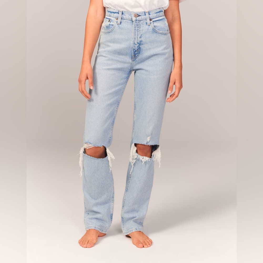 NWOT Abercrombie 90s ultra high rise straight jean